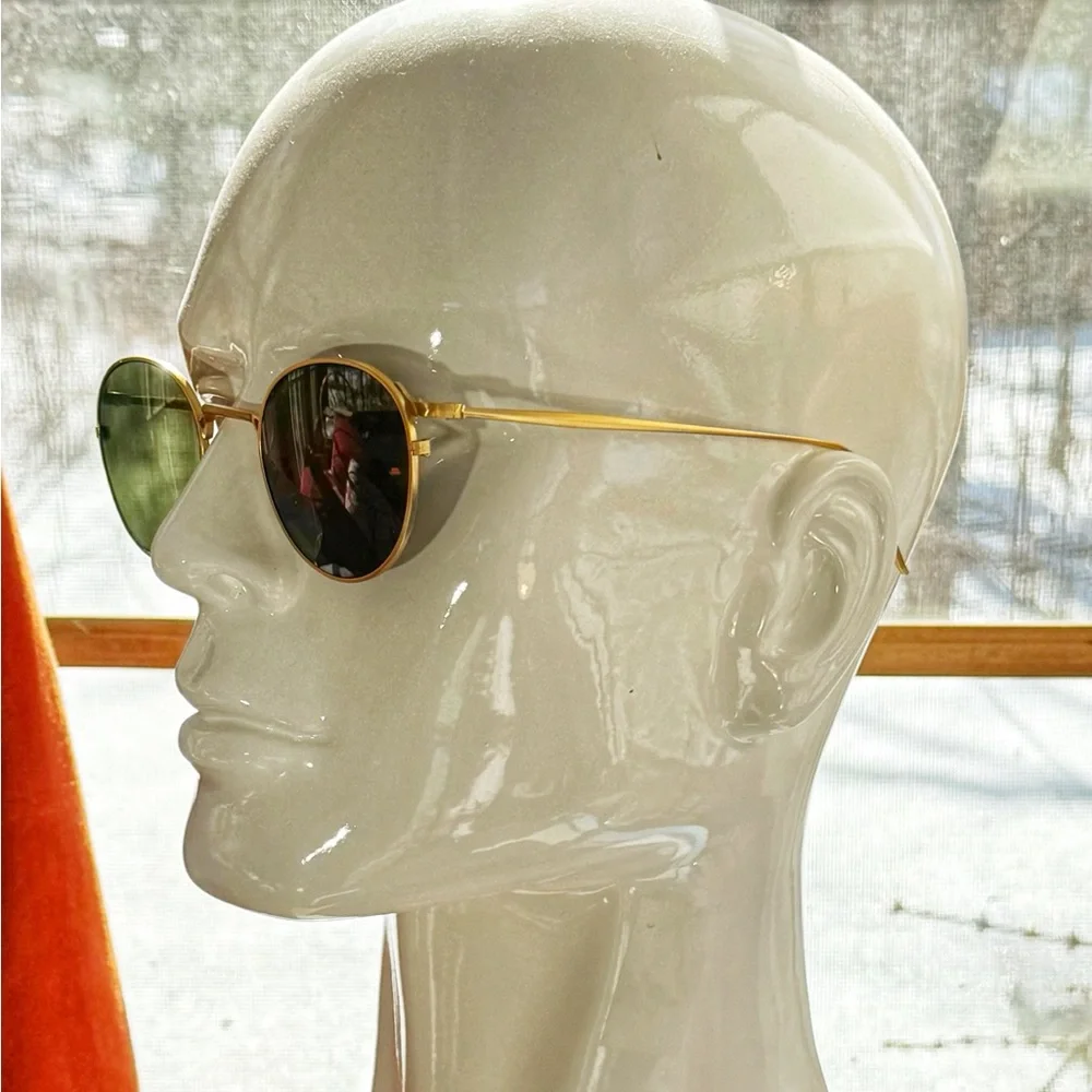 Vintage Oliver People LA Series Gold Aviator Sunglasses - Picture 5 of 12